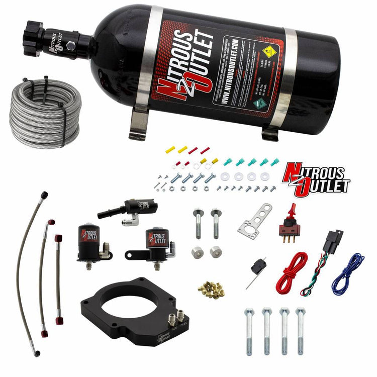 Nitrous Outlet GM 2017-2021 ZL1 Camaro Throttle Body Plate System - Gas/E85 (5-55psi)(50-200HP)(10lb Bottle)