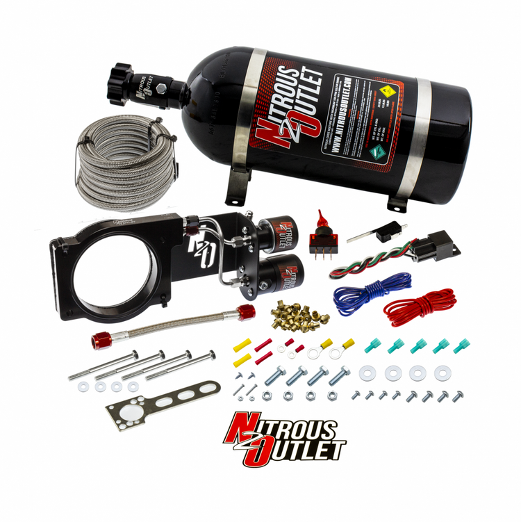Nitrous Outlet GM 2019 ZR1 Corvette Hard-line Plate System - Gas/E85 (5-55psi)(50-200HP)(12lb Bottle)