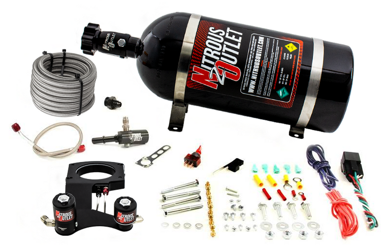 Nitrous Outlet GM 2014-2019 6.2L Truck Hard-line Plate System - Gas/E85 (5-55psi)(50-200HP)(No Bottle)