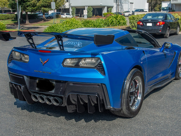 2014-2019 Corvette C7 Performance Track Style *ADD-ON* Rear Bumper Diffuser