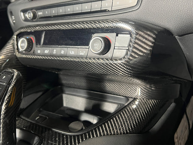 2020-Up Toyota GR Supra A90 A91 |Factory Style DRY CARBON FIBER Center Console AC Switch Panel Cover