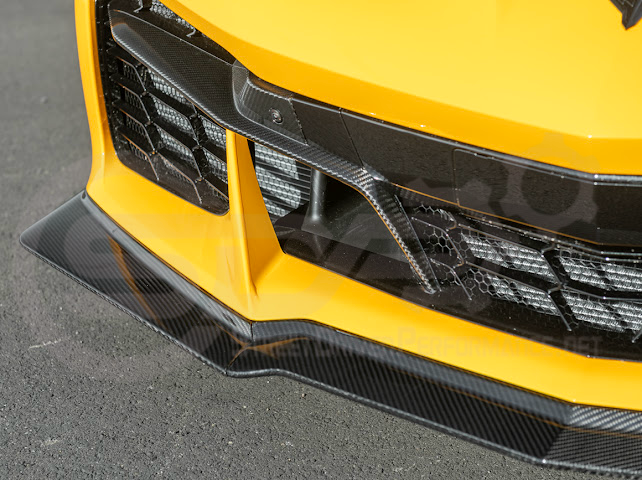2023-Up Corvette C8 Z06 | Z07 Extended Package CARBON FIBER Front Lip Splitter Ground Effects