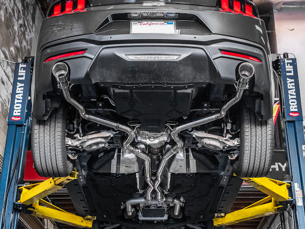 2024-Up Ford Mustang GT 5.0L | T-304 Straight Through Cat Back Dual Tips Exhaust