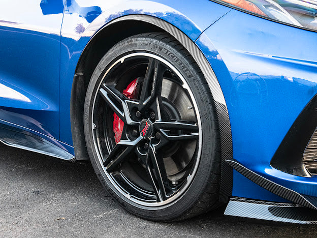 2020+ CHEVROLET CORVETTE C8 | SDP PERFORMANCE PACKAGE HYDRO DIPPED CARBON FIBER SIDE WHEEL FENDER PAIR
