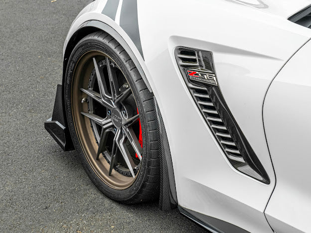 2014-2019 C7 Corvette - Extended Front & Rear Splash Guards / Mud Flaps Pair - for all models
