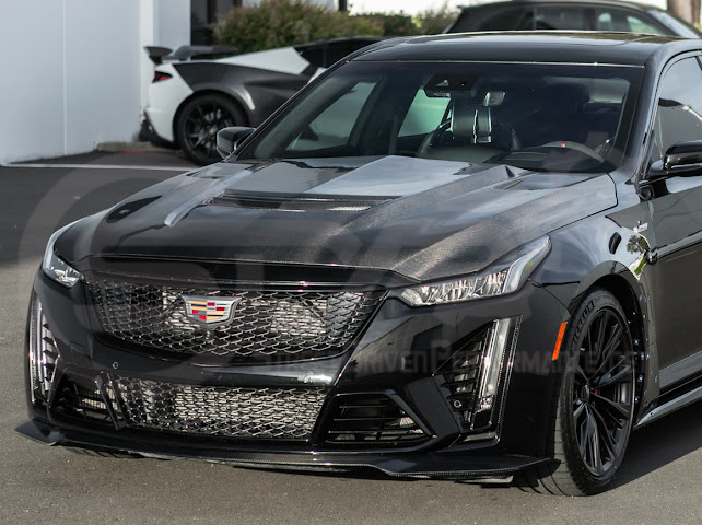 2022-PRESENT CADILLAC CT5-V BLACKWING SEDAN | FACTORY STYLE CARBON FIBER FRONT LIP SPLITTER GROUND EFFECTS