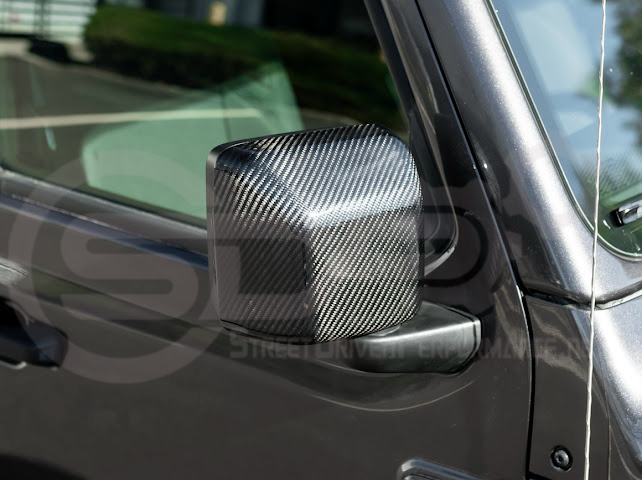 2018-UP JEEP WRANGLER GLADIATOR CARBON FIBER MIRROR CAP COVERS PAIR
