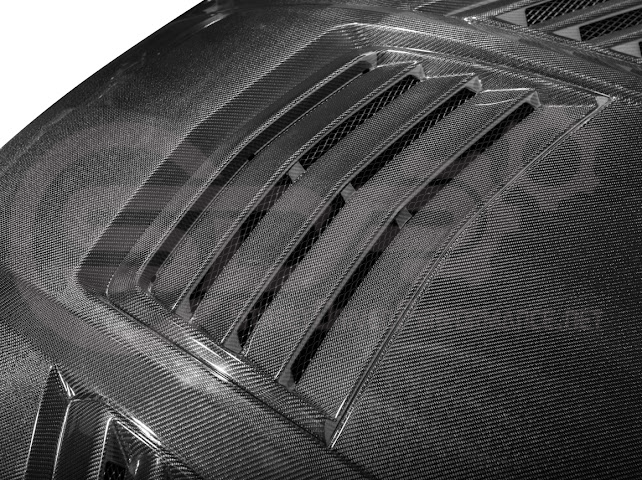 2024-UP FORD MUSTANG | SUPER SNAKE STYLE FRONT VENTED HOOD