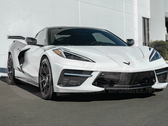 2020-UP CORVETTE C8 STINGRAY & Z51 | SEQUENTIAL FRONT GRILLE LED DRL LIGHT BAR BEZEL INSERTS PAIR