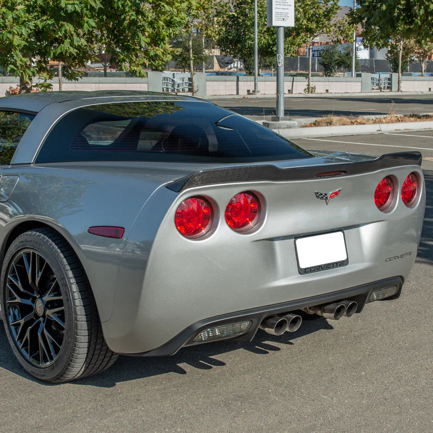 *BLEMISHED-DISCOUNTED* 2005-2013 C6 Corvette - CARBON FIBER Extended ZR1 Style Rear Trunk Lid Spoiler Wing - for all models