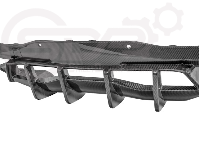 2020-UP CORVETTE C8 | CARBON FIBER REAR BUMPER DIFFUSER QUAD EXIT