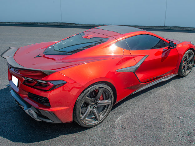 2020-UP CHEVROLET CORVETTE C8 Z06 |CARBON FIBER SIDE SKIRTS ROCKER PANELS GROUND EFFECTS