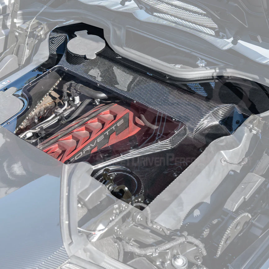 2020+ CORVETTE C8 CONVERTIBLE | HTC CARBON FIBER EXPOSED ENGINE BAY PANEL COVER REPLACEMENT