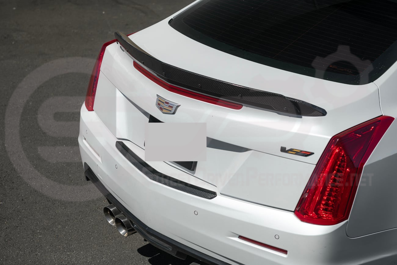 2016-2019 CADILLAC ATS / ATS-V COUPE or SEDAN  | CARBON FIBER REAR TRUNK DECKLID APPLIQUÉ INSERT TRIM REPLACEMENT