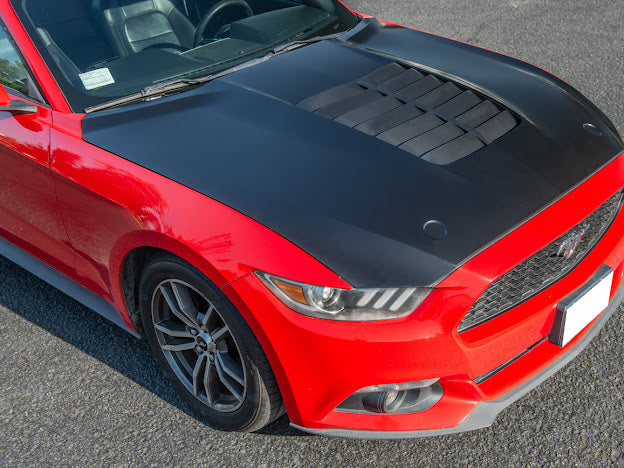 2015-23 FORD MUSTANG S550 | GT500 STYLE FRONT AIR VENTED HOOD