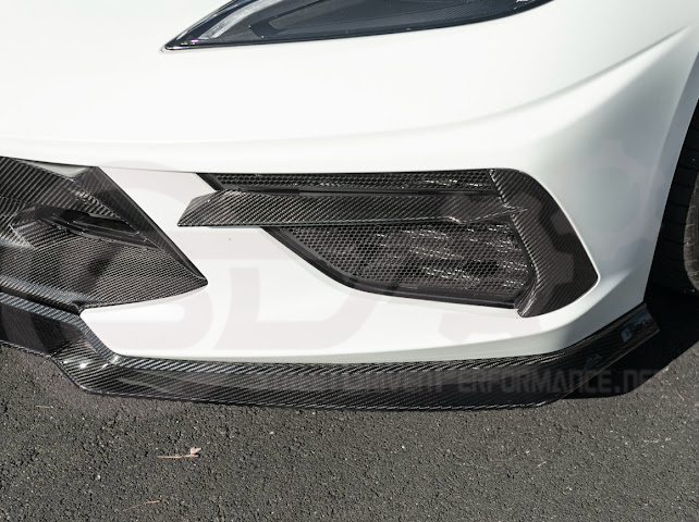 2020-Up Corvette C8 STINGRAY & Z51 | Z06 Z07 Package CARBON FIBER Front Bumper Lip Splitter Ground Effects