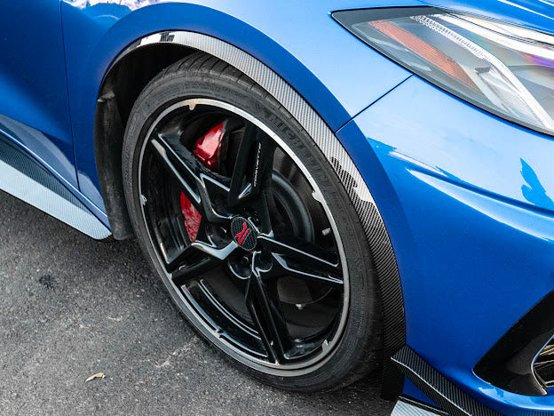 2020+ CHEVROLET CORVETTE C8 | SDP PERFORMANCE PACKAGE HYDRO DIPPED CARBON FIBER SIDE WHEEL FENDER PAIR