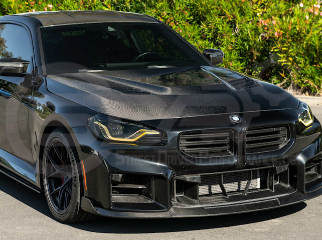 2023-Up BMW G87 M2 | TR Style 3PCS Carbon Fiber Front Bumper Splitter Lip Ground Effects