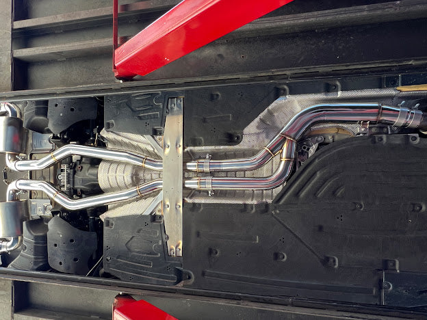 2020-PRESENT TOYOTA GR SUPRA A90 A91 | NON RESONATED CAT BACK EXHAUST WITH BURNT BLUE TIPS