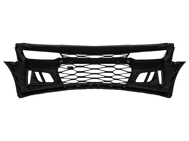 2014-2015 5th Gen Camaro - ZL1 Style Front Bumper Kit For Camaro Upper Lower Grille Badgeless W/O Fog Light