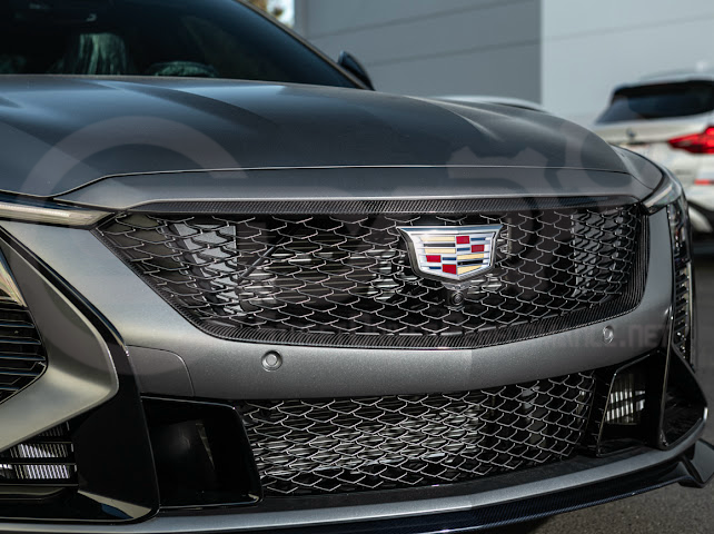 2025-Up Cadillac CT5-V Blackwing | CARBON FIBER Front Upper & Lower Grille Trim Insert Surrounding Replacement