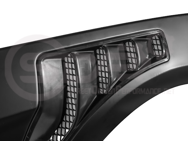 2018-2023 Ford Mustang S550 | GTD Style Primed Black Front Side Vented Fenders