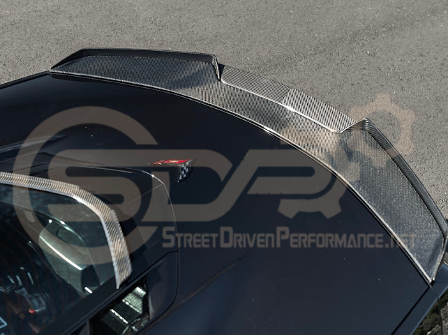 2023-Up CORVETTE C8 Z06 / E-RAY | CARBON FIBER REAR SPOILER WICKER BILL EXTENSION
