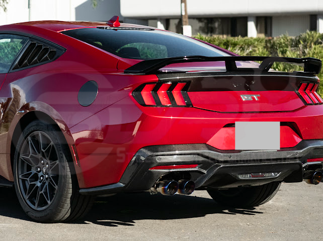 2024-UP FORD MUSTANG | DARKHORSE STYLE GLOSSY BLACK REAR TRUNK LID WING SPOILER