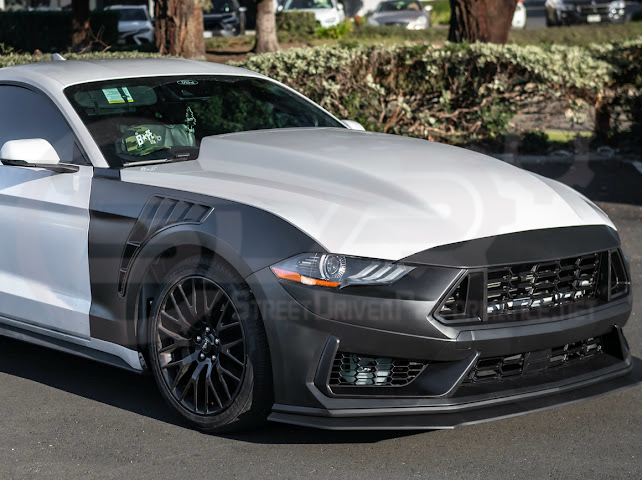 2018-2023 Ford Mustang S550 | GTD Style Primed Black Front Side Vented Fenders