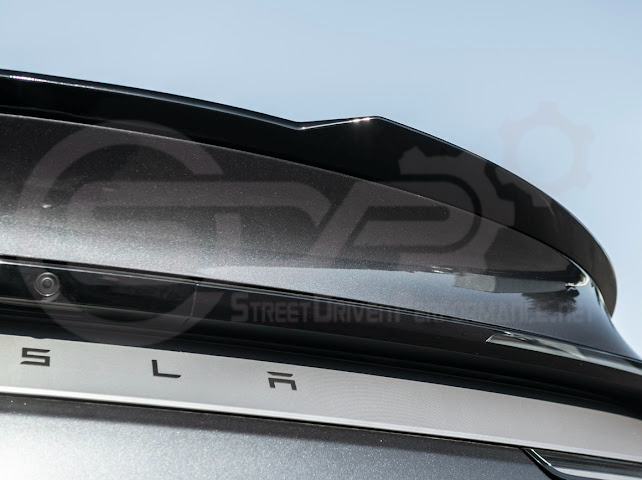 2025-UP TESLA MODEL Y | SDP TRACK STYLE GLOSS BLACK REAR TRUNK WING SPOILER