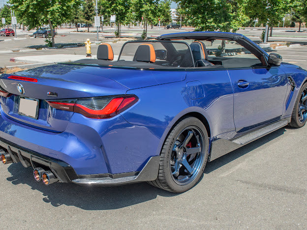 2021-Up BMW G82 / G83 M4 | M-Performance Style CARBON FIBER Rear Apron Lip Splitter Ground Effects (Pair)