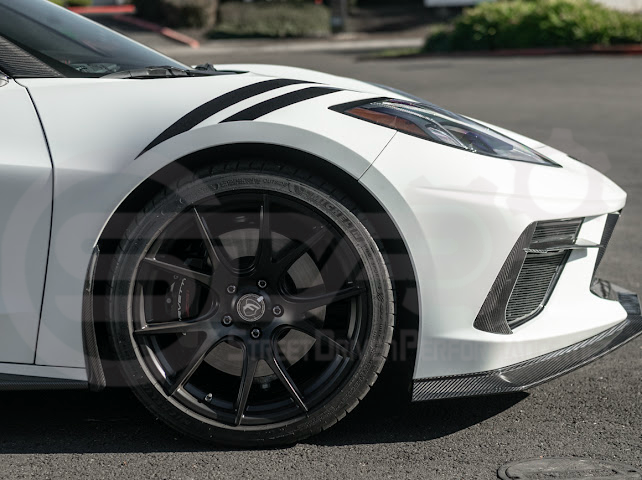 2020-Up Corvette C8 STINGRAY & Z51 | Z06 Z07 Package CARBON FIBER Front Bumper Lip Splitter Ground Effects
