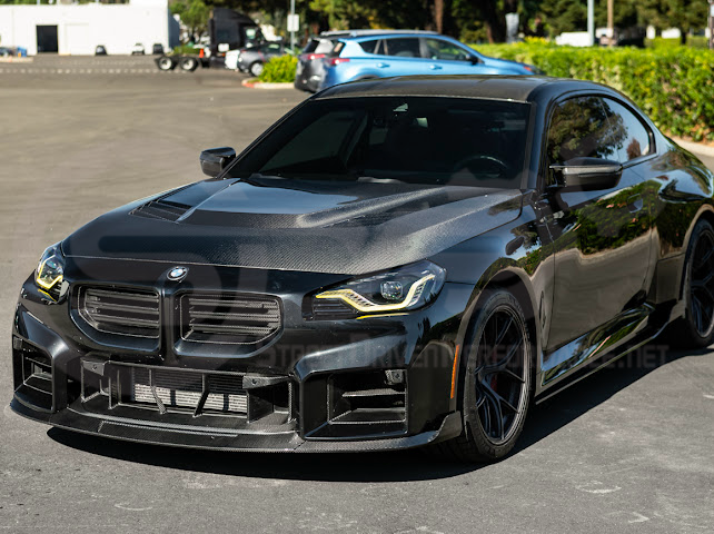 2023-Up BMW G87 M2 | TR Style 3PCS Carbon Fiber Front Bumper Splitter Lip Ground Effects