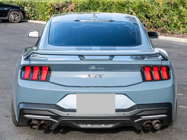 2024-UP FORD MUSTANG S650 | CARBON FIBER REAR TAIL LIGHT TRIM BEZEL COVERS PAIR