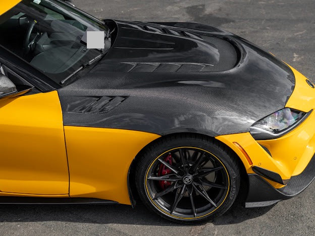 2020-Up Toyota GR Supra A90 A91 | JDM Performance Style Carbon Fiber Front Air Vented Hood