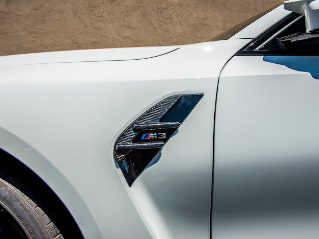 2021-Up BMW G80 M3 & G82 / G83 M4 | Factory Style CARBON FIBER Side Fender Vent Trim Cover (Pair)