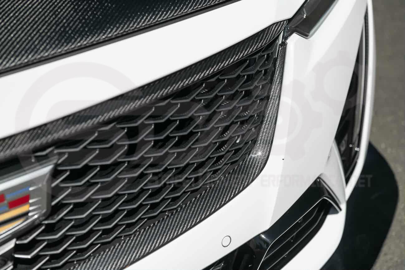 2022-2024 Cadillac CT5-V Blackwing | Factory Style Carbon Fiber Front Bumper Grille Insert Trim Surrounding Replacement (Upper and/or Lower)
