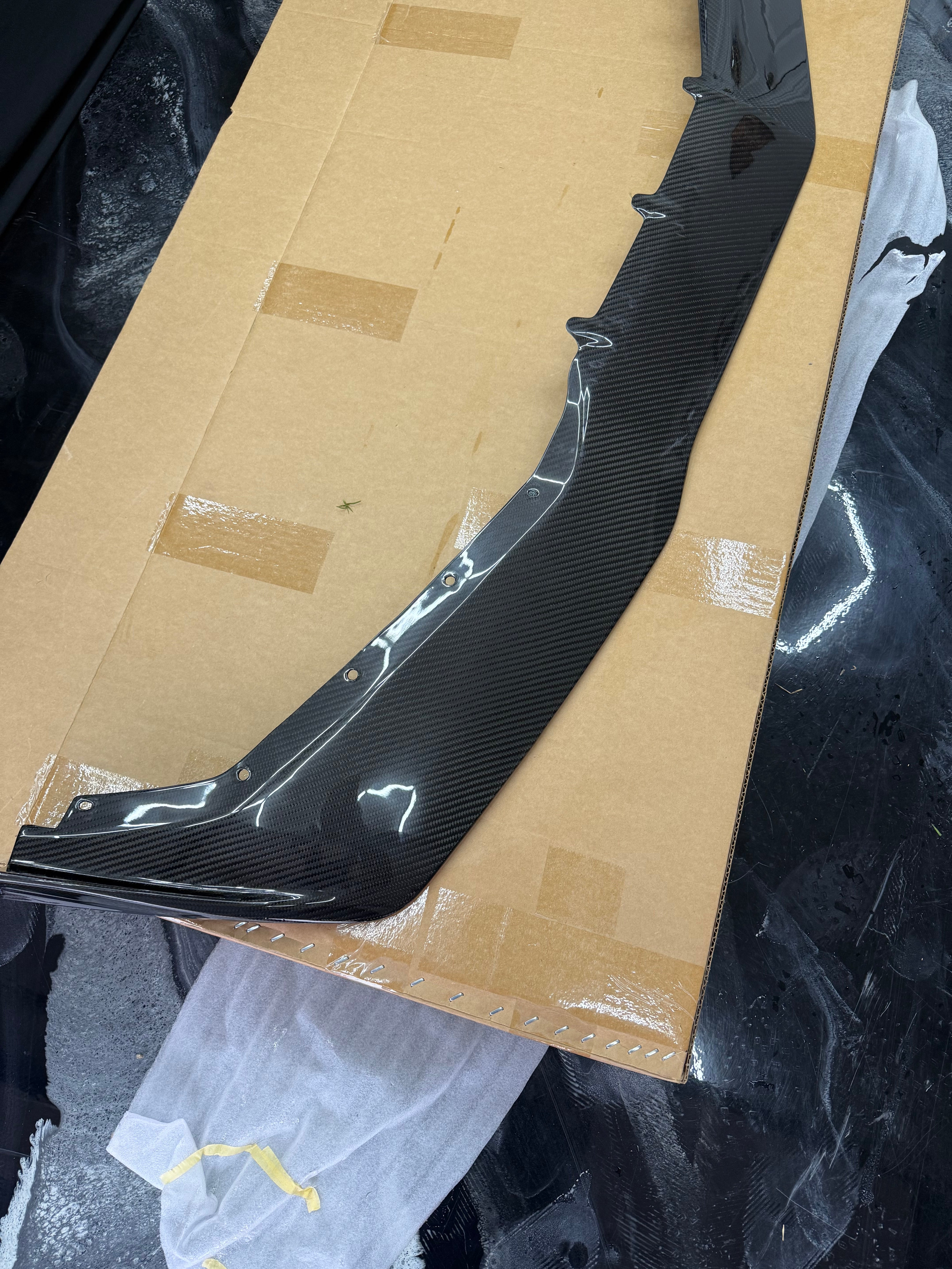 *USED* 2019 CHEVROLET CORVETTE C7 ZR1 CARBON FIBER FRONT LIP SPLITTER GROUND EFFECTS