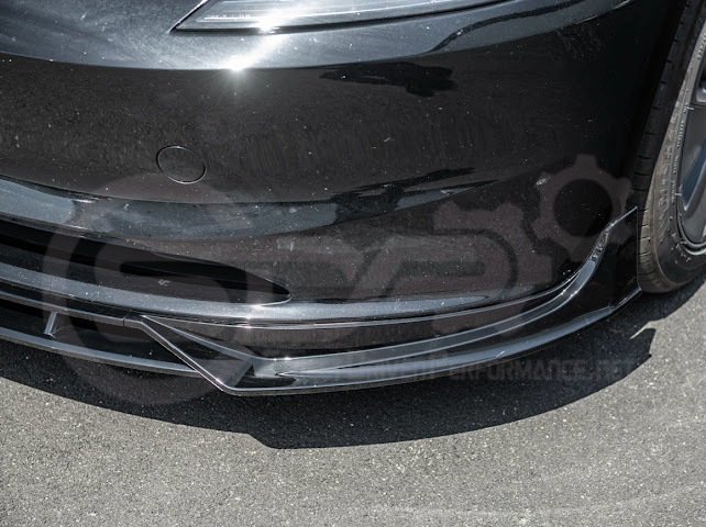 2024-UP TESLA MODEL 3 TRACK STYLE FRONT LIP SPLITTER GROUND EFFECTS