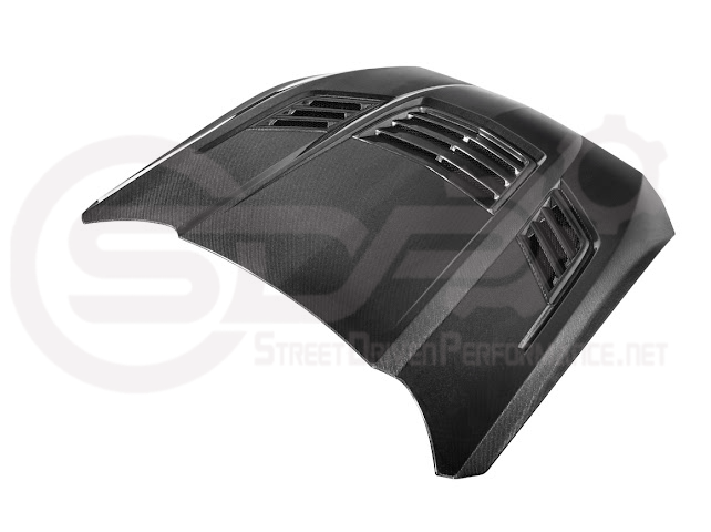 2024-UP FORD MUSTANG | SUPER SNAKE STYLE FRONT VENTED HOOD