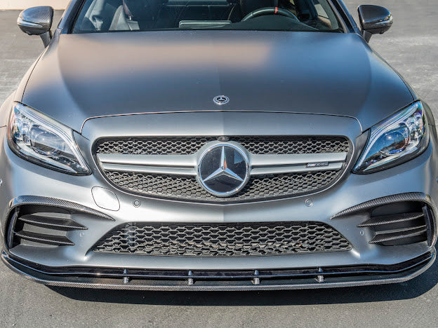 2019-Up C205 W205 Mercedes C-Class AMG Factory Style Carbon Fiber Front Air Vent Cover Pair