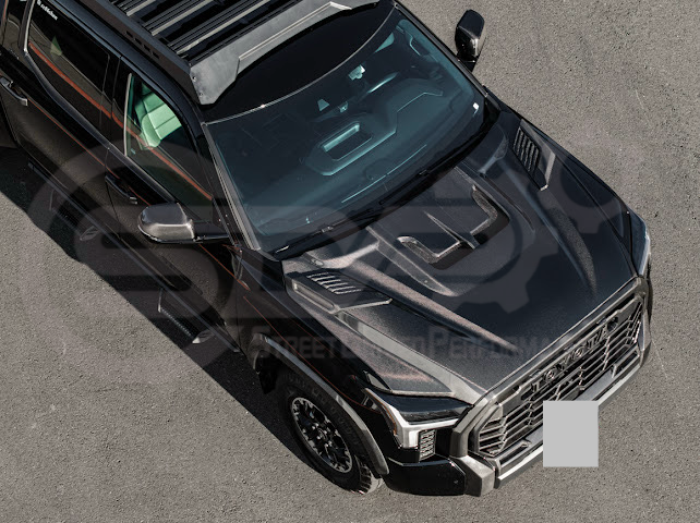 2022-UP TOYOTA TUNDRA | SDP CARBON FIBER FRONT VENTED HOOD WITH SIDE VENTS