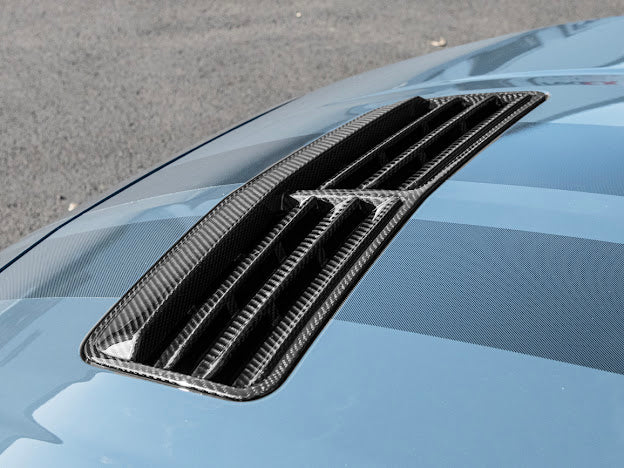 2024-UP FORD MUSTANG S650 | CARBON FIBER FRONT UPPER HOOD VENT INSERT