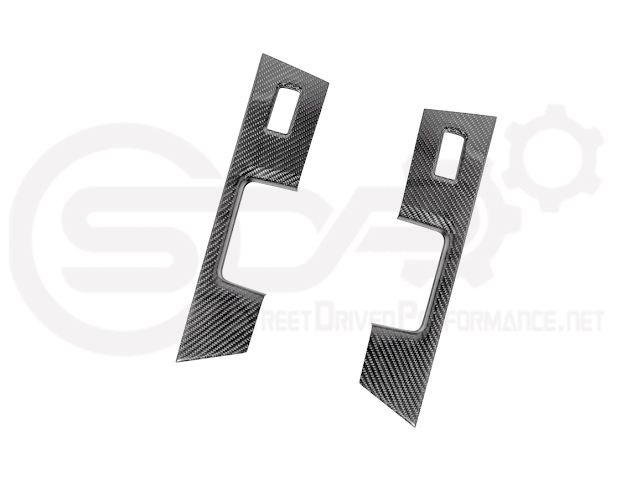 2021-UP FORD F-150 | FACTORY STYLE CARBON FIBER REAR DOOR SWITCH PANEL TRIM COVER