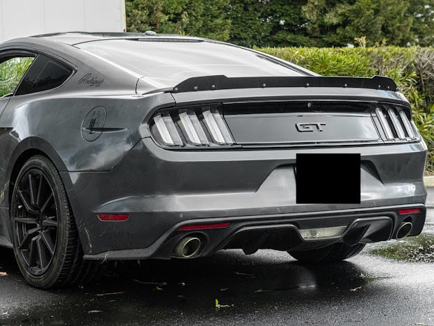 2015-23 FORD MUSTANG GT | SMOKE TINTED REAR SPOILER WICKERBILL FLAP INSERT