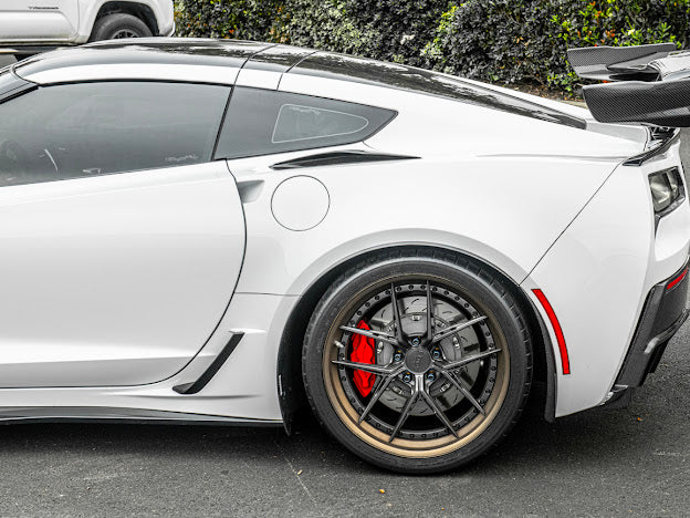 2014-2019 C7 Corvette - Extended Front & Rear Splash Guards / Mud Flaps Pair - for all models