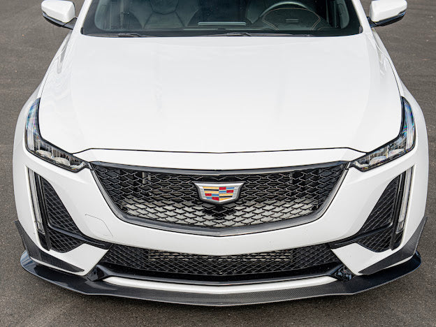 2020-2024 CADILLAC CT5-V & CT5 SPORT | BLACKWING PACKAGE CARBON FIBER FRONT LIP SPLITTER CANARDS