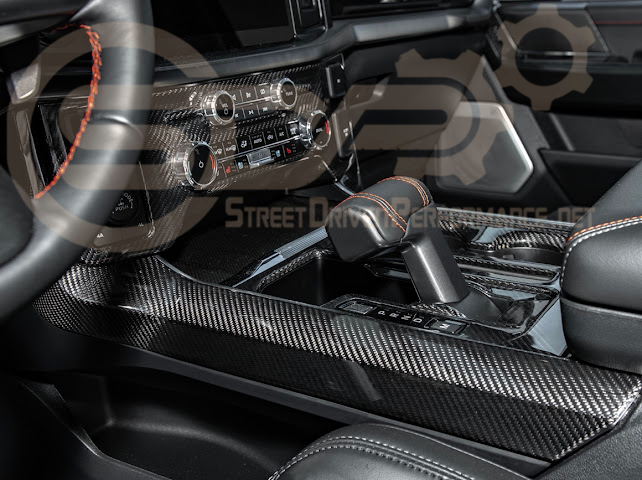 2021-UP FORD F-150 | FACTORY STYLE CARBON FIBER CENTER CONSOLE SIDE PANELS TRIM COVER PAIR