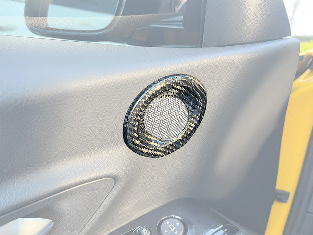 2020-Up Toyota GR Supra A90 A91 |Factory Style CARBON FIBER Inner Door Speaker Ring Trim Cover (Pair)