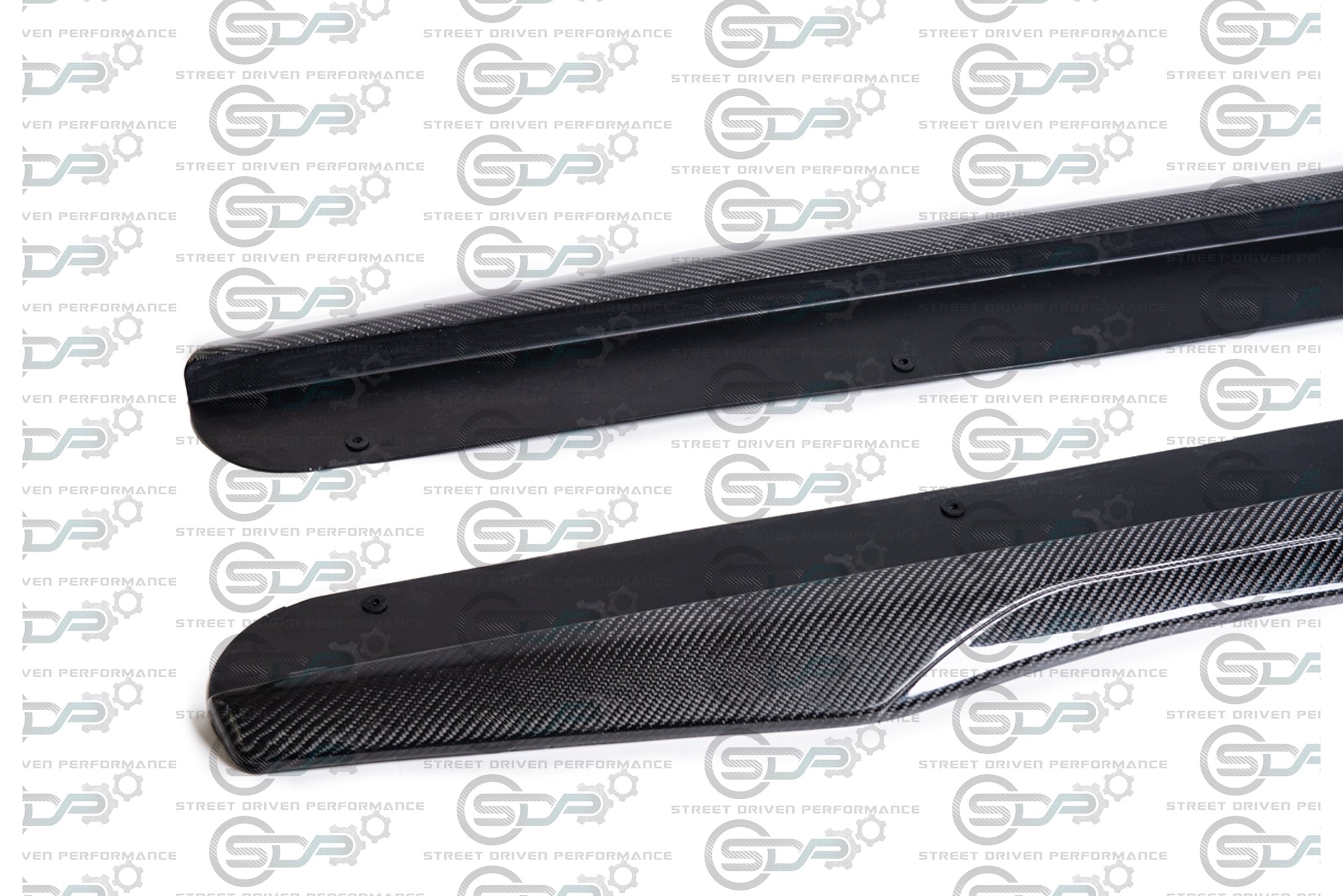 2009-2015 CADILLAC CTS-V CARBON FIBER FRONT SPLITTER & SIDE SKIRTS ROCKER PANELS GROUND EFFECTS